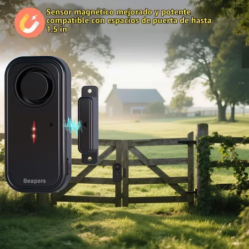 Vista 3 de Alarma de seguridad personal impermeable para puerta/ventana, IP66 resistente al agua con control remoto, 113 dB, modo alarma/timbre, espaciado