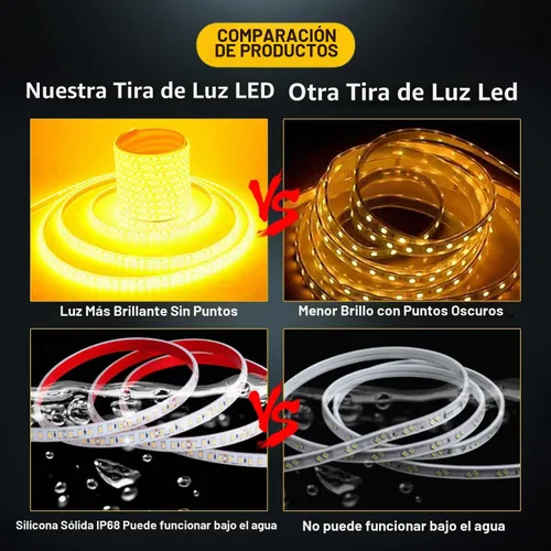 Vista 2 de EverBright 5M 5050 300SMD - Tira de luz LED, Tira de luces LED, Ambar Amarillo