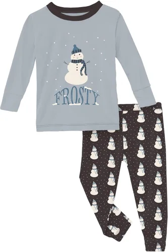 Vista 35 de KicKee Pants Conjunto de pijama de manga larga con estampado de piezas