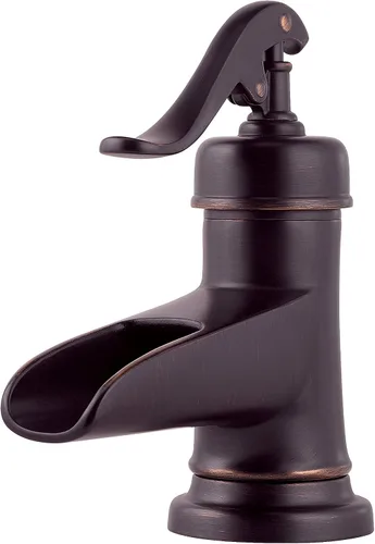 Vista 8 de Pfister LF042YP0U Ashfield Grifo monocomando de 4" para baño en bronce rústico, LF-M42-YPKK