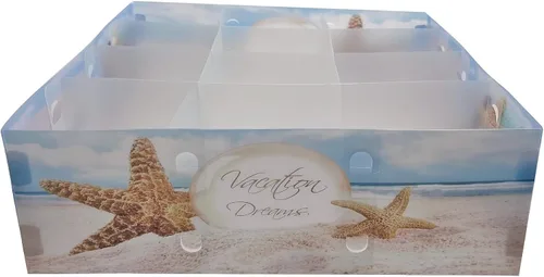 Vista 6 de Organizador de joyas colgante de doble cara con 72 bolsillos transparentes suaves para guardar joyas