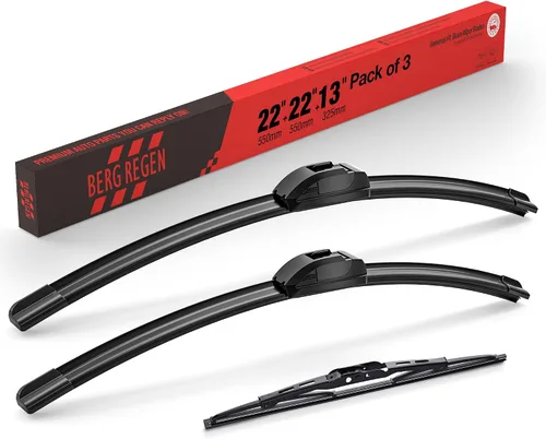 Vista 90 de BERG REGEN Escobillas limpiaparabrisas de 15"+15" con escobilla trasera de 13" - Juego de repuesto automotriz para Jeep Wrangler JK 2008 2009 2010