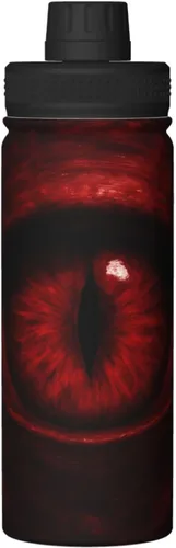 Vista 9 de Scarlet Eye Printed Insulated Water Bottle, 18oz Stainless Steel Funny Travel Mug, Leakproof Hot & Cold for Sports, Gym, Hiking