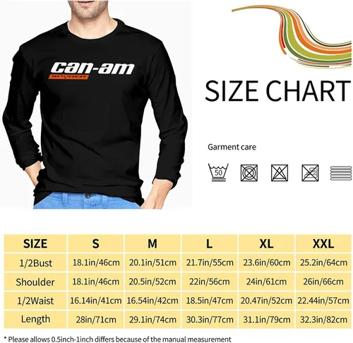 Vista 2 de CSIEDHFBFI Can-Am Spyder Mens Novelty Funny T-Shirt Casual Crewneck Long Sleeve Tee Cool Graphics Tops