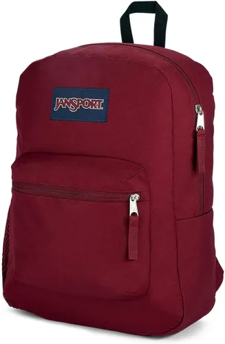 Vista 3 de JanSport Mochila Cross Town, rojo rojizo, talla única, Rojo herrumbre, Moderno