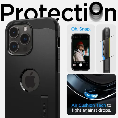 Vista 5 de Spigen Tough Armor MagFit - Funda diseñada para iPhone 14 Pro Max (2022) [Kickstand] [protección de grado militar] compatible con MagFit, compatible