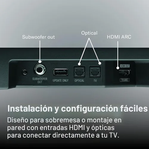 Vista 9 de Yamaha Audio SR-B20A Barra de sonido con subwoofers integrados y Bluetooth, negro