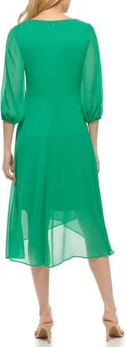 Vista 3 de DKNY Women's Chiffon Sleeve Sheath