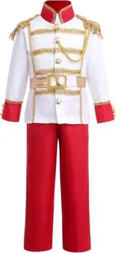 Vista 2 de Disfraz de príncipe encantador para niños Halloween carnaval disfraces de cosplay Rojo