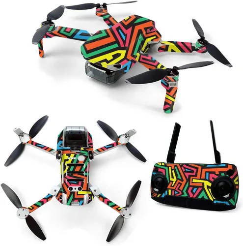 Vista 15 de MightySkins Skin para DJI Mavic Mini Drone Quadcopter portátil – Madera abstracta Cubierta protectora de vinilo duradera y única Fácil