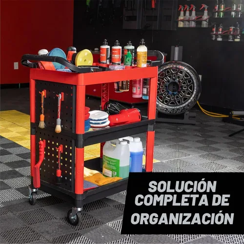 Vista 4 de Maxshine Carrito de Detallado Premium de Servicio Pesado - Carrito de Detallado de Automóviles, Carrito de Detallado para Detallado Automotriz