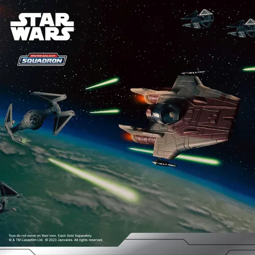 Vista 7 de Star Wars Micro Galaxy Squadron A-Wing - Vehículo de clase de armadura ligera de 3 pulgadas con accesorio de micro figura de 1 pulgada