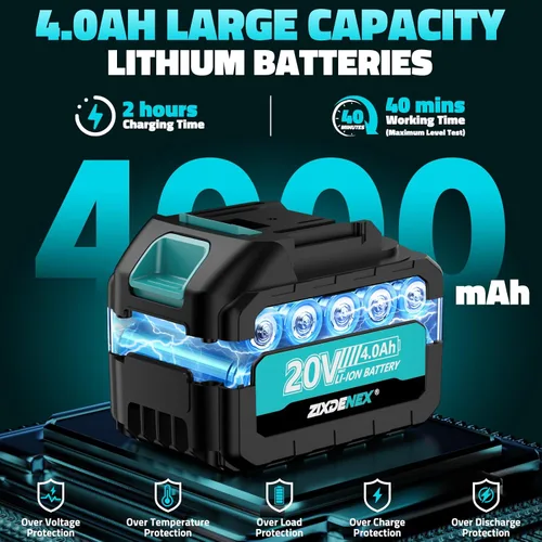 Vista 3 de Lavadora a presión inalámbrica alimentada por batería, lavadora a presión portátil de mano de 800 PSI con motor sin escobillas, 1 batería y cargador