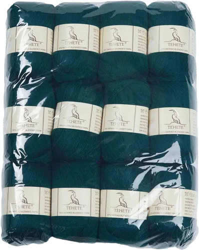 Vista 29 de Ovillo de lana de merino para tejer (3 capas) suave y ligero de 150g para ganchillo (Beige)