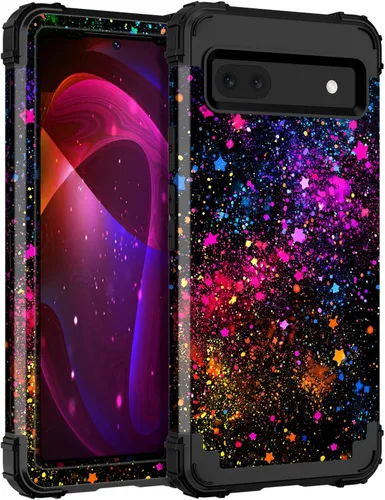 Vista 11 de Hekodonk Funda para Google Pixel 6A (2022), resistente cuerpo completo, protección a prueba de golpes, plástico duro+goma de silicona híbrida 3