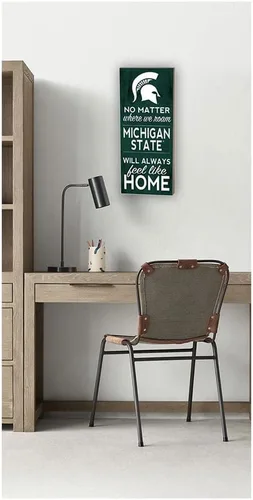 Vista 2 de Michigan State Spartans 7"x18" No Matter Where Sign, One Size, Team