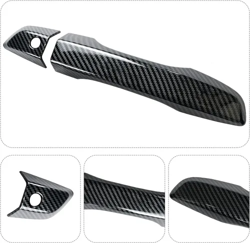 Vista 7 de Cubierta de Manija de Puerta Compatible con Honda Civic de 10ª Generación Sedan Hatchback Coupe Tipo R 2016 2017 2018 2019 2020 2021 Manijas