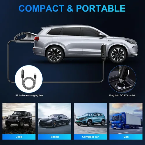 Vista 7 de Aspiradora de mano para automóvil con potente succión de 8000 PA, aspiradora portátil para automóvil con 2 filtros, mini cepillo, ligera, capacidad