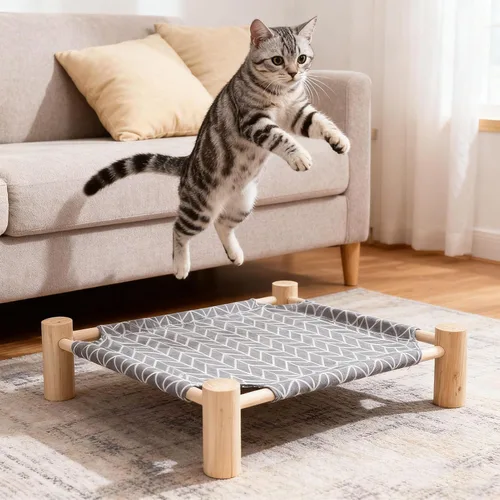 Vista 3 de Diydeg Cama elevada para perros para exteriores, cama elevada multifuncional para perros para exteriores, extraíble y lavable, cuna elevada