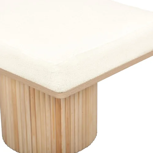 Vista 5 de TOV Furniture Sagano - Banco de hilo teñido blanco