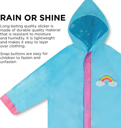 Vista 6 de DreamWorks Conjunto de chubasquero y poncho para niñas de 4 a 7 años