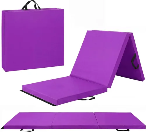 Vista 9 de Antsy Pants Colchoneta de gimnasia para niños, fácil de limpiar, resistente, plegable, acolchada, ligera, portátil, equipo de gimnasia para juego