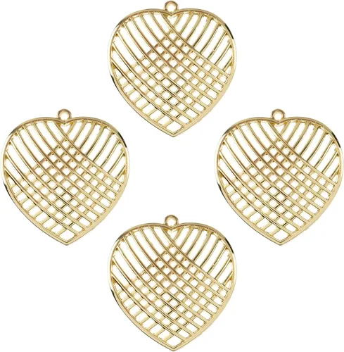 Vista 23 de John Bead Beadwork Findings - Colgante dorado (3 unidades)