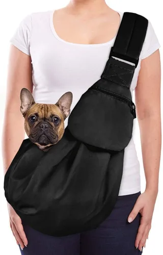 Vista 20 de Lukovee Correa para Mascotas, Correa para Perros Sin Manos, Correa Ajustable con Correa Acolchada, Bolsa de Hombro Transpirable de Algodón, Bolsa