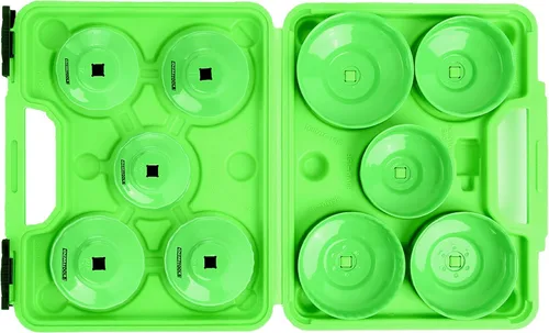 Vista 3 de OEMTOOLS 87151 Juego de llaves para filtro de aceite de 10 piezas, juego de extracción de filtro de aceite para trinquete de 3/8 pulgadas para una