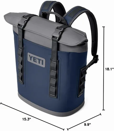 Vista 8 de YETI Hopper M Series Mochila enfriadoras de lados suaves con acceso MagShield Azul marino