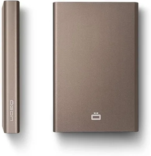 Vista 45 de ÖGON -DESIGNS- Tarjetero automático de aluminio, protección RFID contra fraude y desmagnetización, cartera delgada y minimalista para hombres