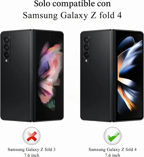 Vista 2 de Fotbor [Paquete de 2] Protectores de pantalla para Samsung Galaxy Z Fold 4, película protectora EPU flexible y suave para pantalla