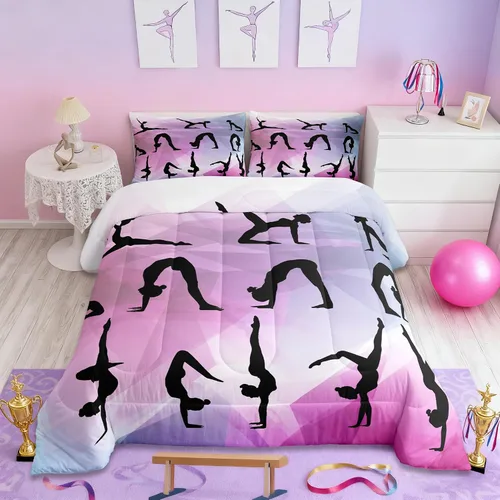 Vista 26 de Juego de ropa de cama Happy Camping de Homewish, tamaño individual, con diseño de osos cazadores y pinos, para niños, hombres, adultos, decoración