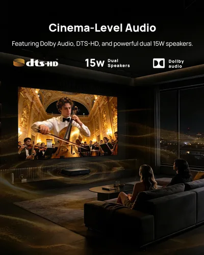Vista 12 de WEMAX Nova Pro Proyector de Tiro Ultra Corto 4K, TV Láser ALPD de 150", Smart Google TV, 2100 Lúmenes ISO, Dolby Audio DTS-HD, Proyector UST