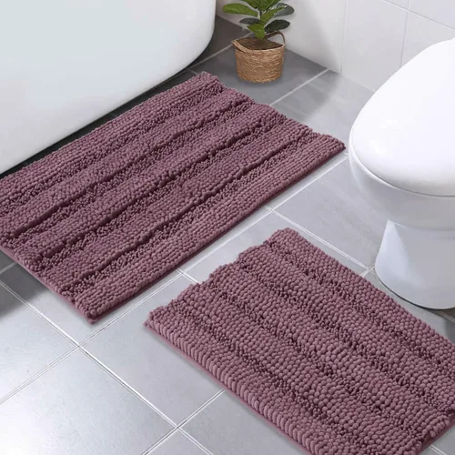 Vista 57 de NICETOWN Tapete negro para baño, antideslizante, suave, absorbente de agua, tapete de bajo perfil para entrada, tapete para vestíbulo, puerta