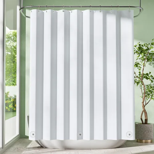 Vista 10 de Amazer forro de cortina de ducha para cabina, 36x72 forro de ducha de plástico transparente PEVA de peso medio para cortinas interiores de ducha