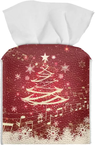 Vista 36 de 250th Anniversary Square Tissue Box Cover Pu Leather Tissue Holder Facial Paper Cover Waterproof Toilet Paper Holder for Bathroom Bedroom Modern
