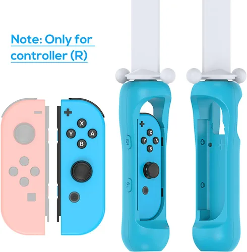 Vista 2 de FYOUNG Espada de juego LED para SwitchSwitch OLED Joy Cons, espada de agarre de mano para la leyenda de Zelda Espada Skyward HD 2021 Swith