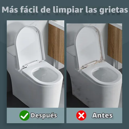 Vista 5 de Cepillo de inodoro, 2 piezas de cepillo de limpieza de baño, cepillo para fregar huecos con orificio para colgar, cepillo multifuncional de limpieza