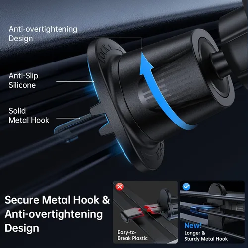 Vista 5 de SYNCWIRE Soporte de Coche para MagSafe, Soporte Magnético de Teléfono con Rotación Flexible para Ventilación de Coche, Soporte de Teléfono con Clip