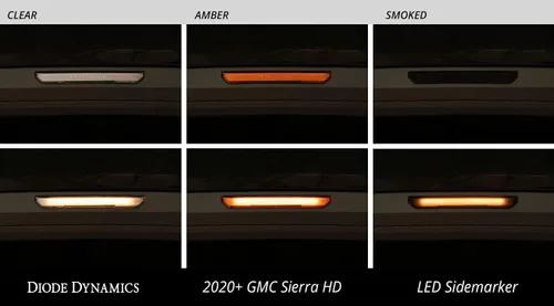 Vista 3 de Diode Dynamics Marcadores laterales secuenciales LED compatible con GMC Sierra HD 2500/3500 2020-2023, ámbar (juego)