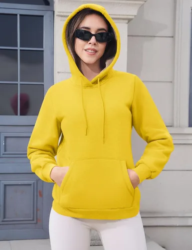 Vista 95 de MAGCOMSEN Sudaderas con capucha para mujer, con forro de sherpa, de vellón, para invierno, cálido, pesado, de algodón, con bolsillo