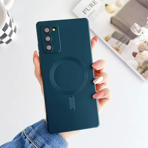 Vista 61 de Funda magnética para Samsung Galaxy S20 FE, funda para teléfono Samsung Galaxy S20 FE de silicona suave con protección de cámara, ajuste delgado