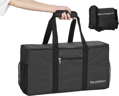 Vista 3 de YELAIYEHAO Bolsa de mano grande con tapa, plegable plegable