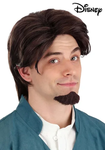 Vista 2 de Fun Costumes Disney Tangled Flynn Rider - Juego de peluca y cabra, estándar
