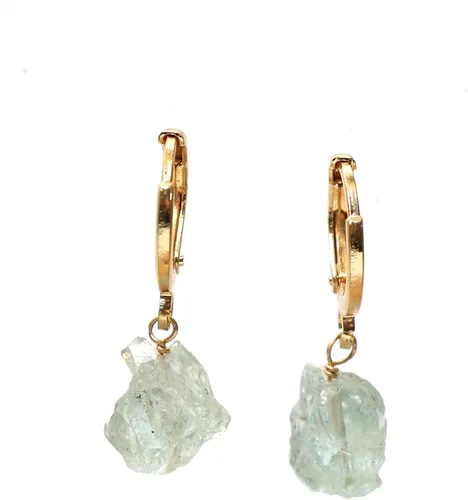 Vista 11 de Gempires Handmade Gemstone Hoop Earrings Raw Crystal Dangle Jewelry Hypoallergenic Gold Plated Lightweight Elegant Jewelry Gifts For Women