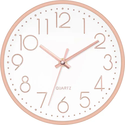 Vista 20 de Foxtop Reloj de pared atómico que funciona con pilas, redondo, analógico, moderno, juego automático para oficina, aula, dormitorio, cocina, sala