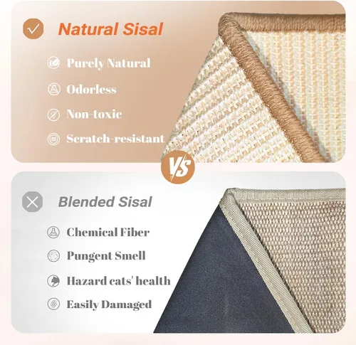 Vista 11 de CHEERPALS Cama rascador de sisal para gatos con bolas de madera para gatos