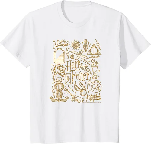 Vista 16 de Harry Potter Deathly Hallows 2 Icon Collage Poster T-Shirt Baby Blue