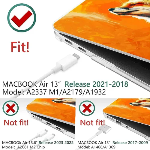 Vista 128 de Funda para computadora MacBook Pro de 13 pulgadas, modelo A1425/A1502, modelo A1425/A1502, diseño de primera calidad, funda rígida para laptop 3D 3D